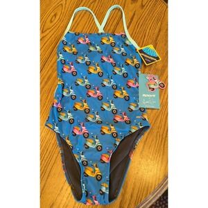 New With Tags Alex and Gretchen Sporti Moped Cycle Collection Swimsuit Size 32
